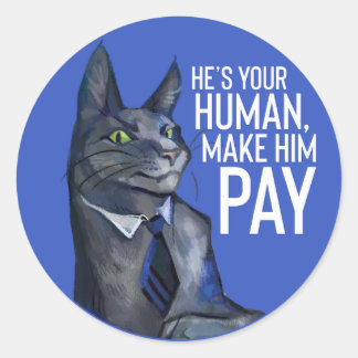 Meow Meow Puffytail Ronde Sticker