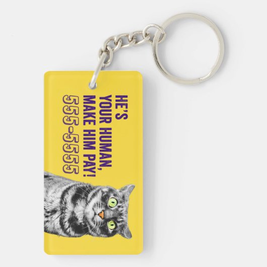 Meow Meow Puffytail Sleutelhanger (achterkant)