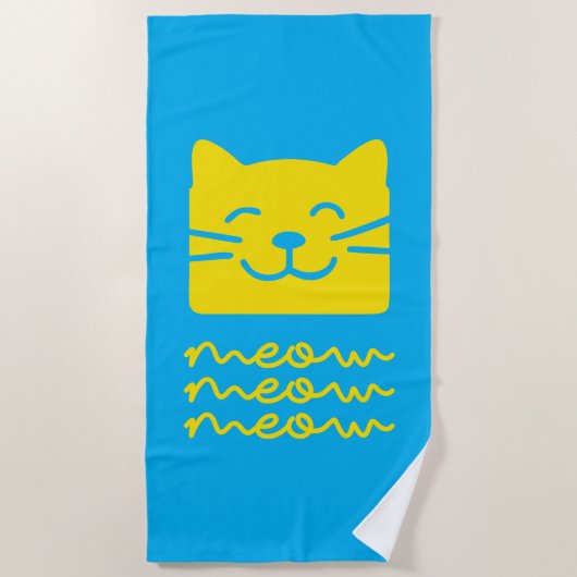Meow Meow Strandlaken (Voorkant)