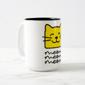 Meow Meow Tweekleurige Koffiemok (Voorkant links)