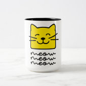 Meow Meow Tweekleurige Koffiemok (Center)