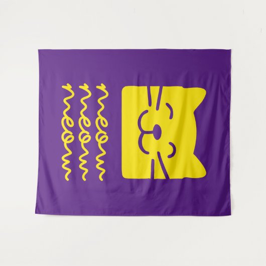 Meow Meow Wandkleed (Voorkant (horizontaal))