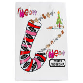 Meow Merry kerstcadeautassen Elf Medium Cadeauzakje (Voorkant)