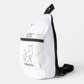 Meow – Minimalistische Kat Sling Bag (Rechterhoek)