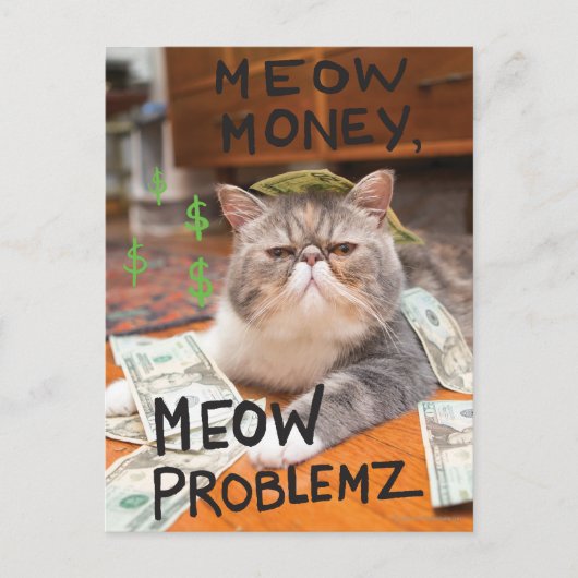 Meow Money, Meow Problemz Briefkaart (Voorkant)