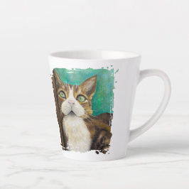 Meow Mug with cat painting Latte Mok