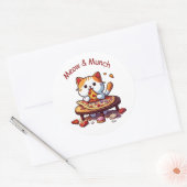 Meow & Munch Cute Pizza Cat Sticker (Envelop)