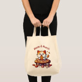 Meow & Munch Pizza Cat Tote Bag (Voorkant (product))