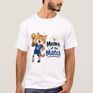 Meow-n of the Match Voetbal Kat T-shirt