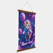 Meow-naut Hangend Wandkleed (Gebogen)