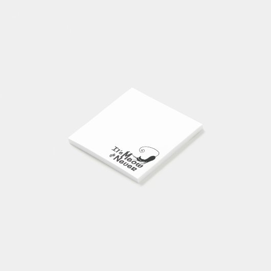 MEOW of Nooit Cat 3" x 3" Post-it® notes (Schuin)