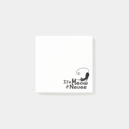 MEOW of Nooit Kat 3" x 3" Post-it® Notities Notes (Voorkant)