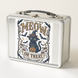 Meow Of Treat Kat Halloween Griezeldier Kat Vintag