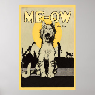 Meow One step schattige kattenliefhebbers feline Poster
