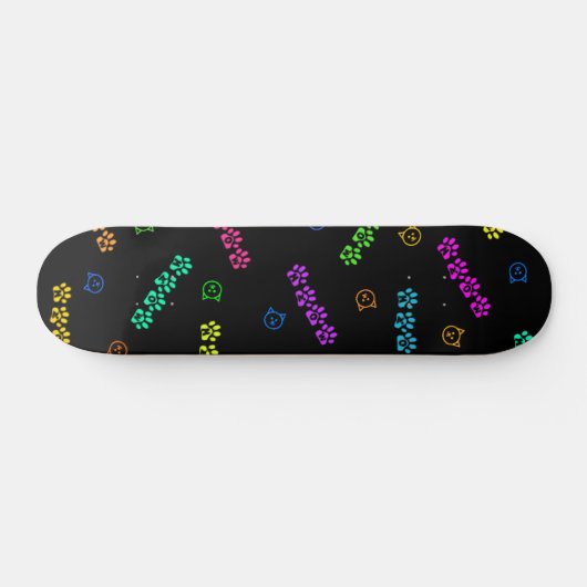 Meow Pawprinters Skateboard (Horizontaal)