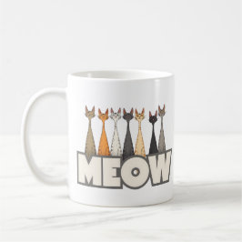 Meow Peeking Cats - Funny Cat Lover Humor Graphic Koffiemok