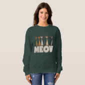 Meow Peeking Cats - Funny Cat Lover Humor Graphic Trui (Voorkant volledig)