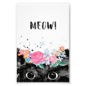 Meow Peking Cat, Kitten Cat Lover Gift Idee Foto Afdruk (Voorkant)