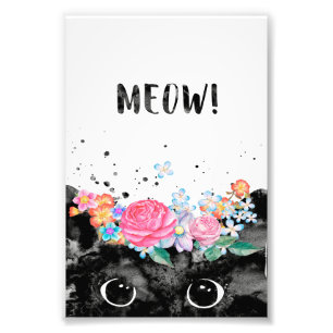 Meow Peking Cat, Kitten Cat Lover Gift Idee Foto Afdruk