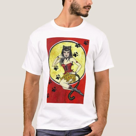 Meow - PinUp Girl - SHIRT (Voorkant)