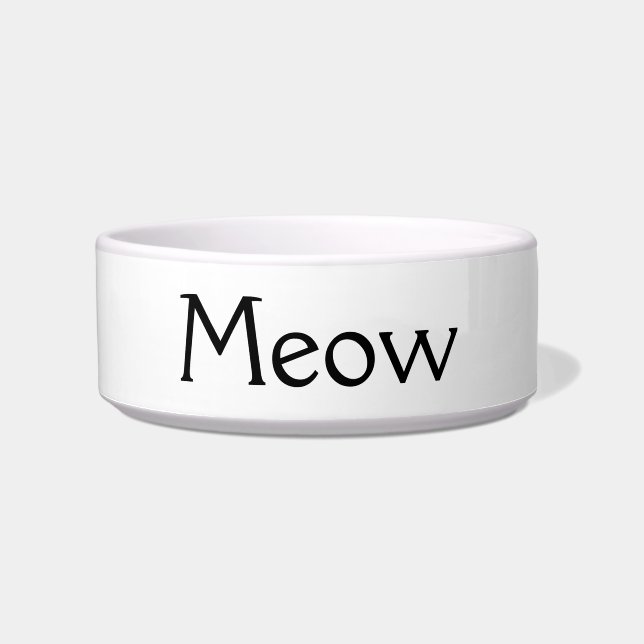Meow Porcelain Feeding Bowl For Your Cat Voerbakje (Voorkant)