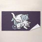 Meow Pounce Snuggle – Schattigee slapende katten Badhanddoek (Badhanddoek)