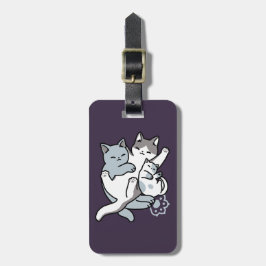 Meow Pounce Snuggle – Schattigee slapende katten Bagagelabel