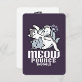 Meow Pounce Snuggle – Schattigee slapende katten Bedankkaart (Voorkant / Achterkant)