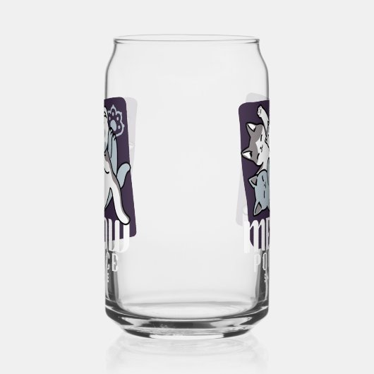 Meow Pounce Snuggle – Schattigee slapende katten Blikvorm Glas (Rechts)