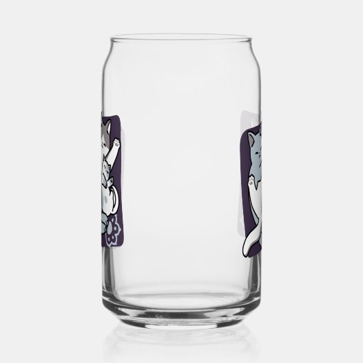 Meow Pounce Snuggle – Schattigee slapende katten Blikvorm Glas (Rechts)