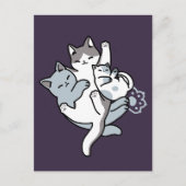 Meow Pounce Snuggle – Schattigee slapende katten Briefkaart (Voorkant)