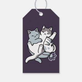 Meow Pounce Snuggle – Schattigee slapende katten Cadeaulabel