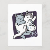 Meow Pounce Snuggle – Schattigee slapende katten Flyer (Achterkant)