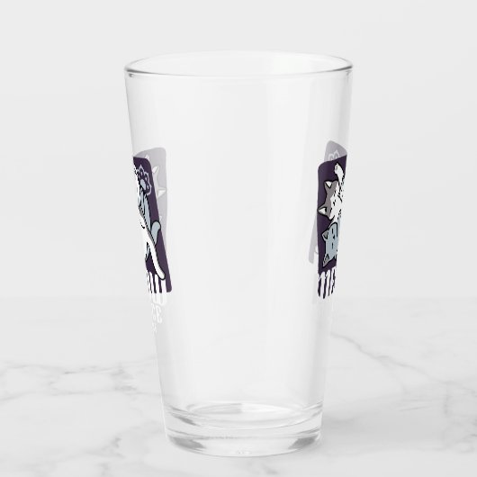 Meow Pounce Snuggle – Schattigee slapende katten Glas (Rechts)