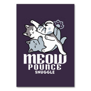 Meow Pounce Snuggle – Schattigee slapende katten Kaart