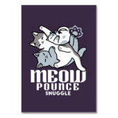 Meow Pounce Snuggle – Schattigee slapende katten Kaart (Voorkant)