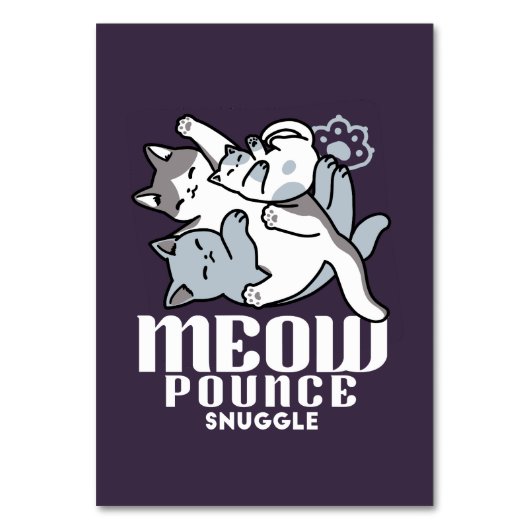 Meow Pounce Snuggle – Schattigee slapende katten Kaart (Voorkant)