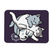 Meow Pounce Snuggle – Schattigee slapende katten Magneet (Horizontaal)