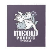 Meow Pounce Snuggle – Schattigee slapende katten Notitieblok (Voorkant)