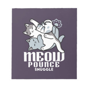 Meow Pounce Snuggle – Schattigee slapende katten Notitieblok