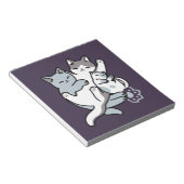 Meow Pounce Snuggle – Schattigee slapende katten Notitieblok (Schuin)