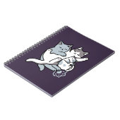 Meow Pounce Snuggle – Schattigee slapende katten Notitieboek (Linkerzijde)