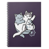 Meow Pounce Snuggle – Schattigee slapende katten Notitieboek (Voorkant)