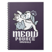 Meow Pounce Snuggle – Schattigee slapende katten Notitieboek (Voorkant)