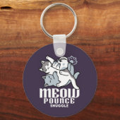 Meow Pounce Snuggle – Schattigee slapende katten Sleutelhanger (Achterkant)