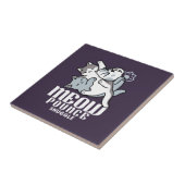 Meow Pounce Snuggle – Schattigee slapende katten Tegeltje (Zijkant)