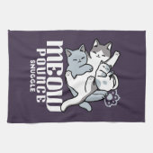 Meow Pounce Snuggle – Schattigee slapende katten Theedoek (Horizontaal)