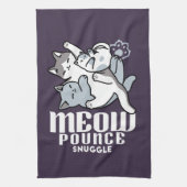 Meow Pounce Snuggle – Schattigee slapende katten Theedoek (Verticaal)