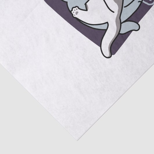 Meow Pounce Snuggle – Schattigee slapende katten Tissuepapier (Detail)