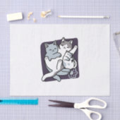 Meow Pounce Snuggle – Schattigee slapende katten Tissuepapier (Craft)